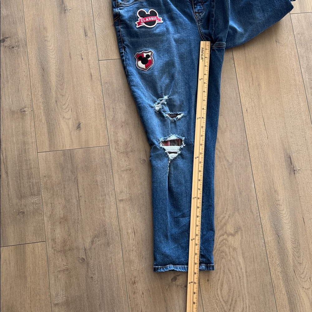 Disney Mickey Mouse Patchwork Boyfriend Jeans Siz… - image 11
